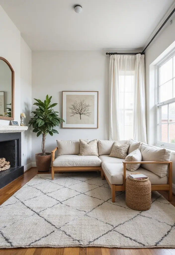 28 Living Room Mid Century Ideas That Feel Retro and Sophisticated - 5. Layered Rugs