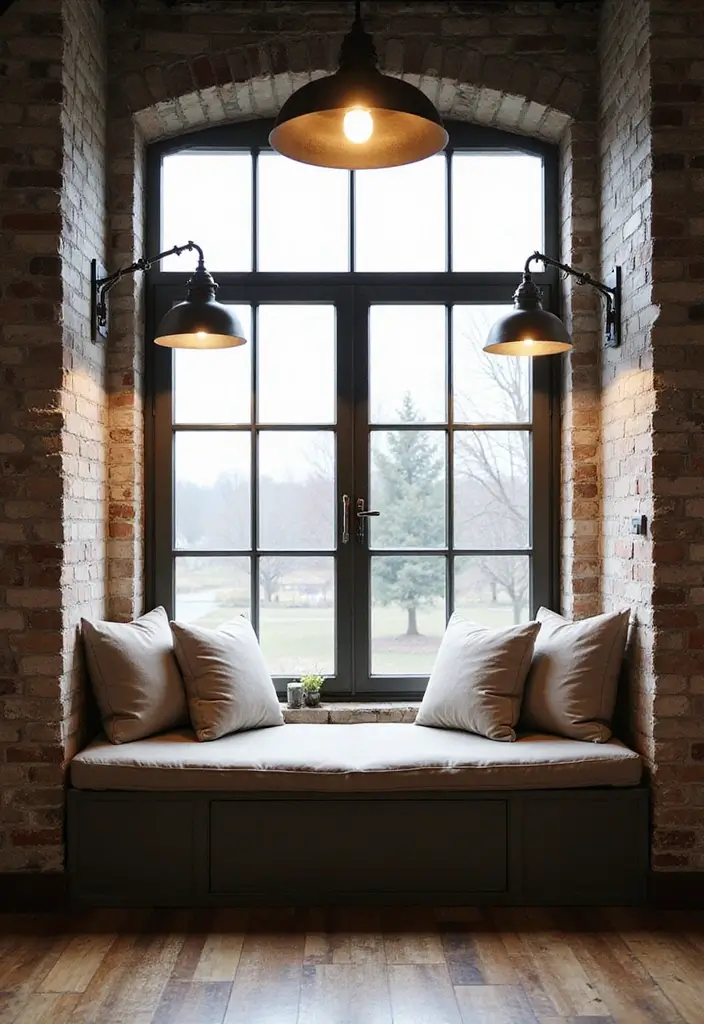 28 Living Room Window Seat Ideas That Create a Cozy Nook - 10. Industrial Style Window Seat
