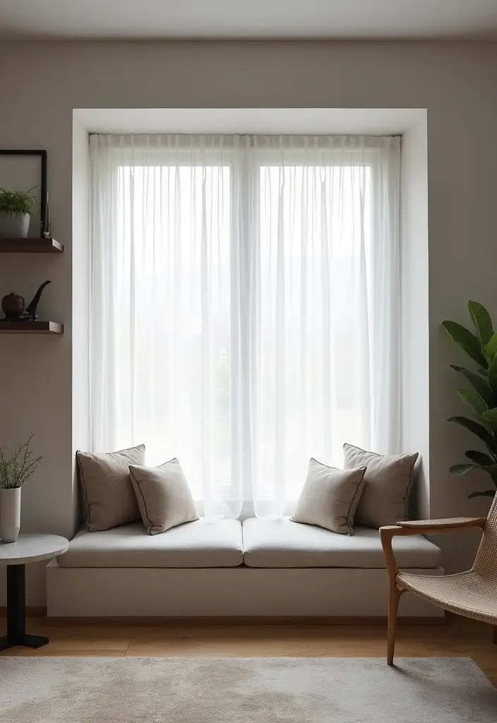 28 Living Room Window Seat Ideas That Create a Cozy Nook - 2. Modern Minimalist Vibe