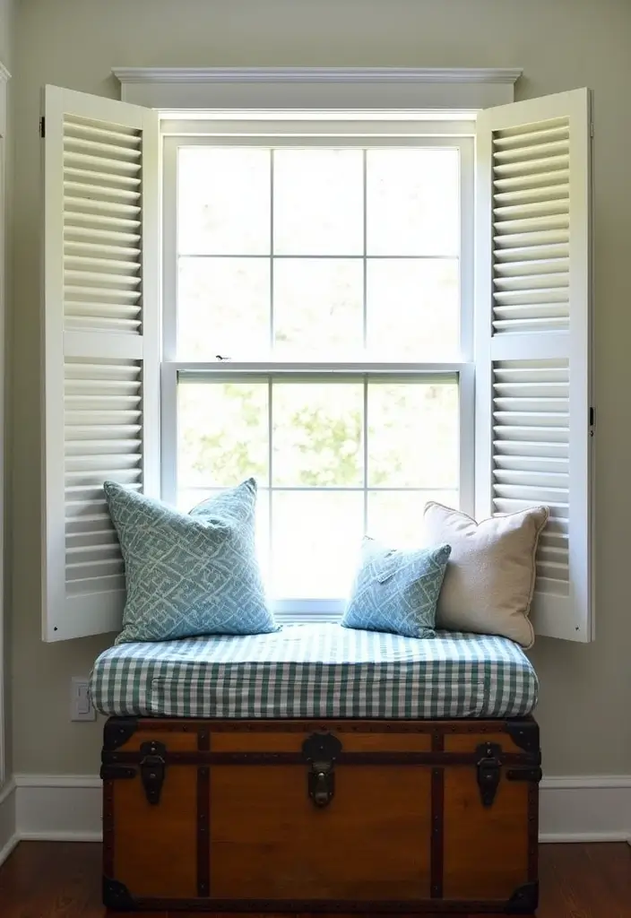 28 Living Room Window Seat Ideas That Create a Cozy Nook - 23. Vintage Finds and Upcycling