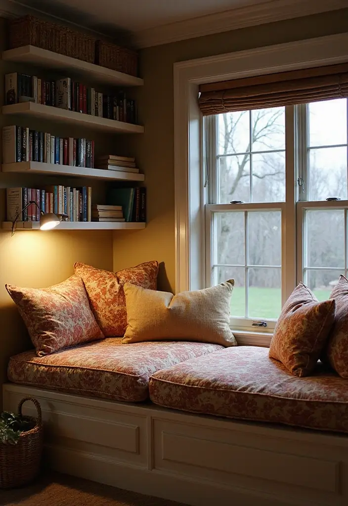 28 Living Room Window Seat Ideas That Create a Cozy Nook - 7. Cozy Reading Nook with Bookshelves