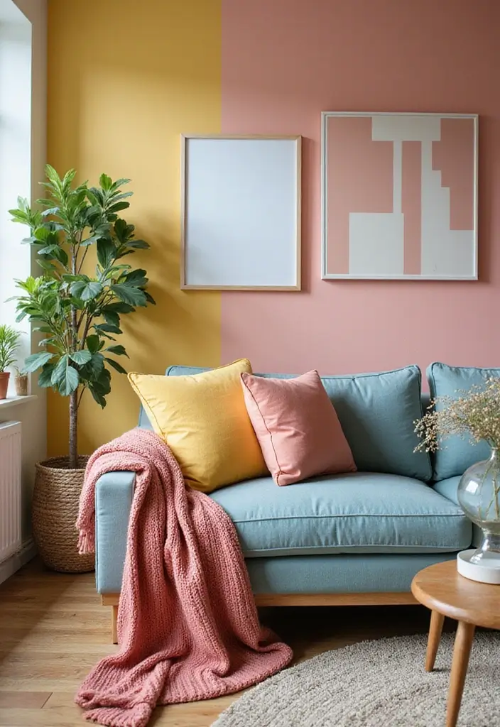 28 Quirky Living Room Ideas That Add Character and Fun - 11. Playful Accent Colors