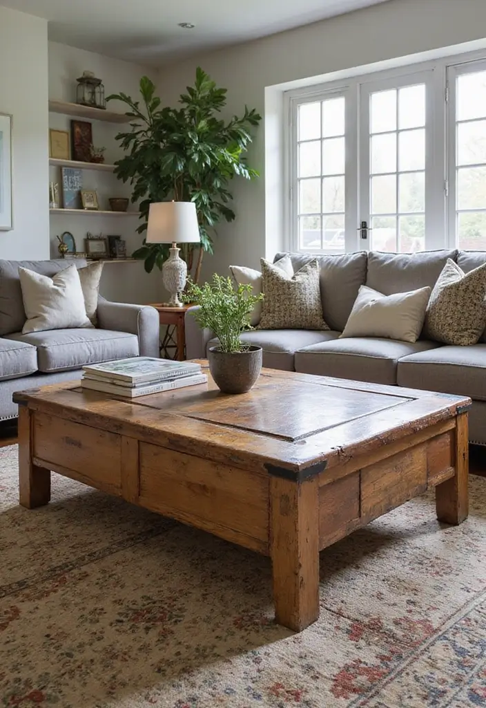 28 Quirky Living Room Ideas That Add Character and Fun - 14. Unique Coffee Table Choices