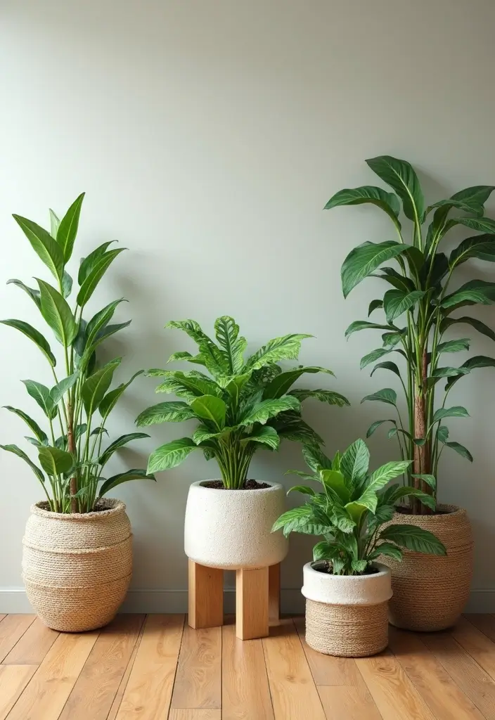 28 Quirky Living Room Ideas That Add Character and Fun - 21. Creative Plant Displays