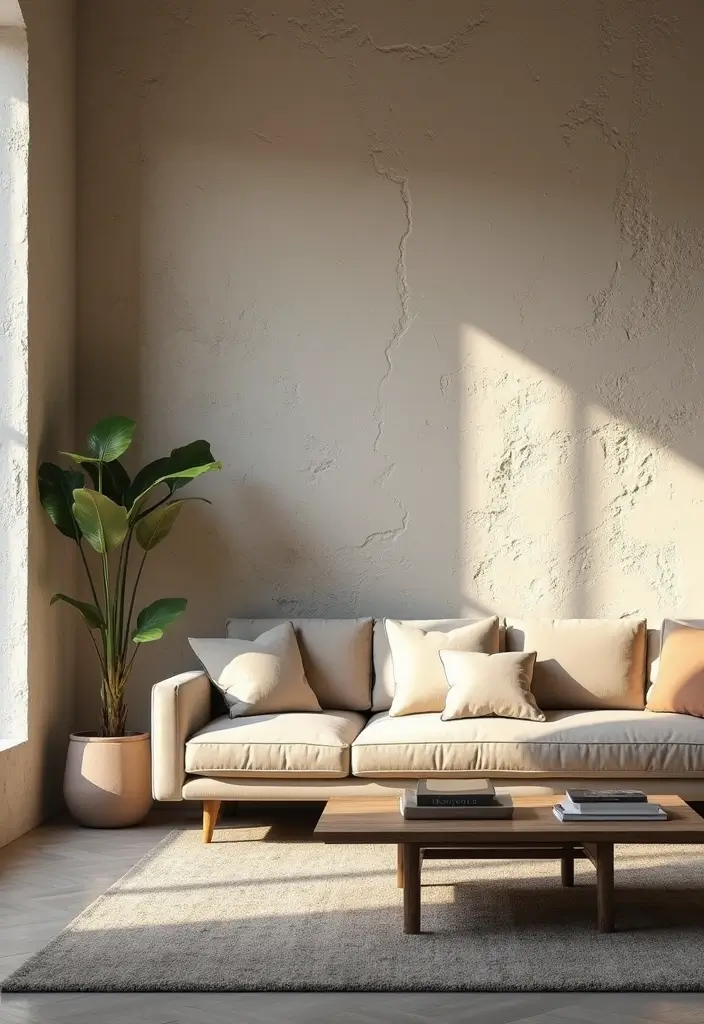 28 Royal Paint Wall Design for Living Room Ideas That Add Luxury - 21. Artistic Textures