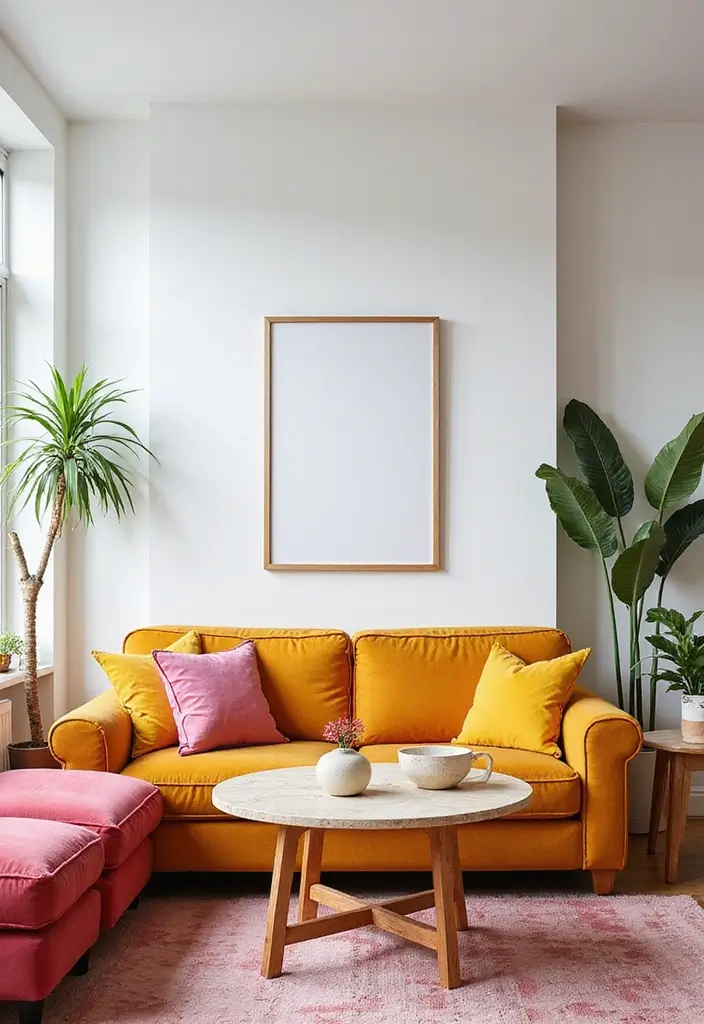 28 Royal Paint Wall Design for Living Room Ideas That Add Luxury - 27. Bright White with Bold Accents