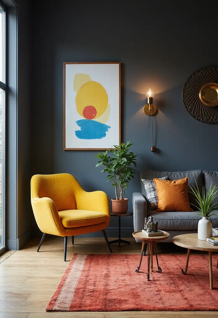 28 Royal Paint Wall Design for Living Room Ideas That Add Luxury - 4. Classic Charcoal