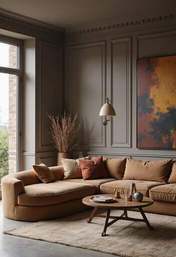 28 Royal Paint Wall Design for Living Room Ideas That Add Luxury - 5. Timeless Taupe