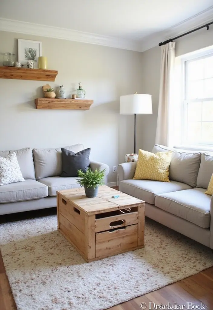 28 Storage Ideas for Living Room That Keep Things Organized - 22. DIY Storage Solutions