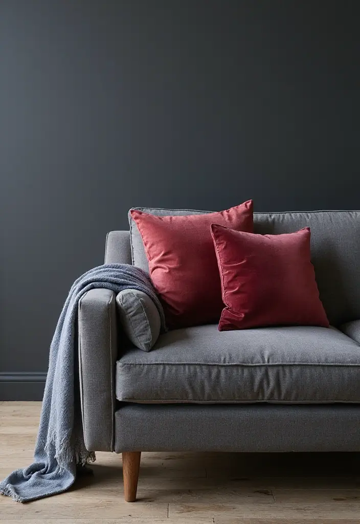 28 Throw Pillows Living Room Grey Couch Ideas That Add Texture - 23. Luxurious Silk Pillows