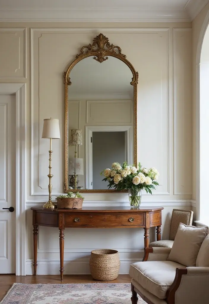 28 Wall Mirror Ideas Living Room Small Spaces That Reflect Light Beautifully - 11. Arch-Top Mirrors for Elegance