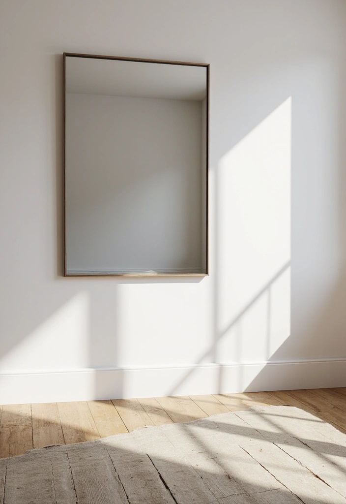 28 Wall Mirror Ideas Living Room Small Spaces That Reflect Light Beautifully - 7. Minimalist Mirrors