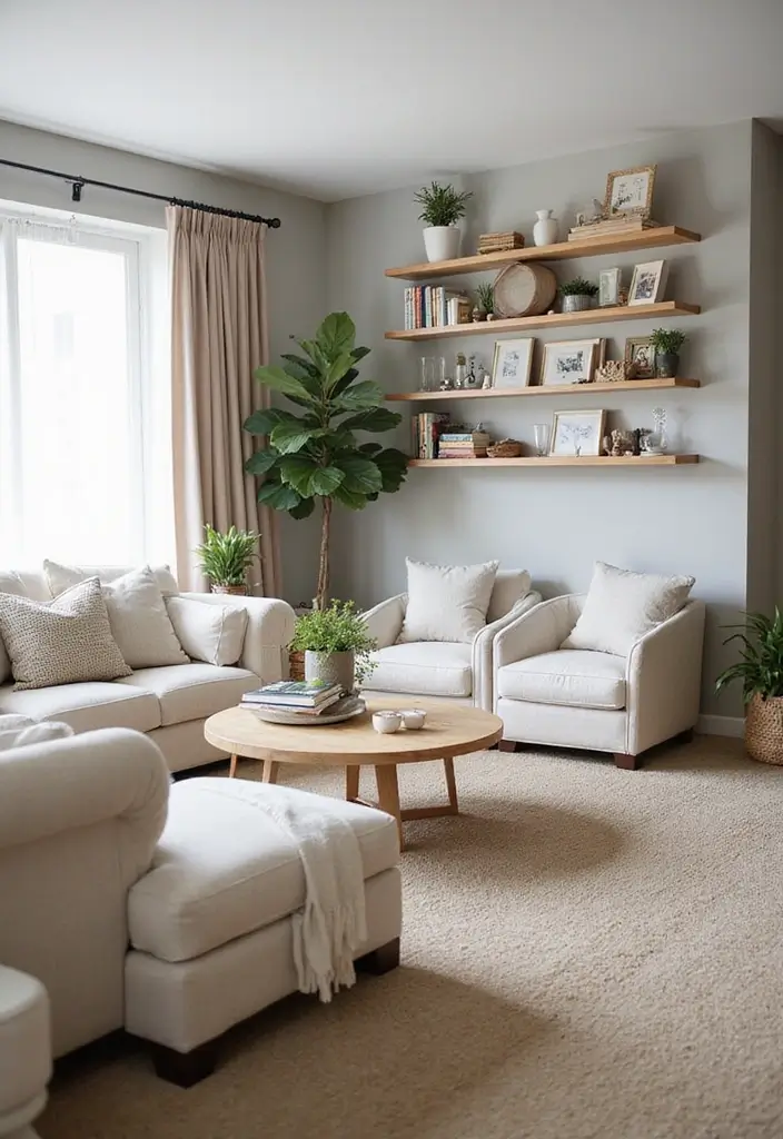 28 White Oak Living Room Ideas That Feel Warm and Natural - 18. Smart Storage Solutions in White Oak Living Room