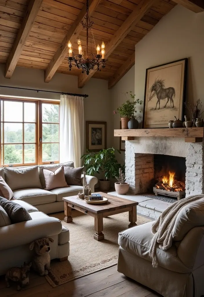 28 White Oak Living Room Ideas That Feel Warm and Natural - 2. Cozy White Oak Rustic Retreat