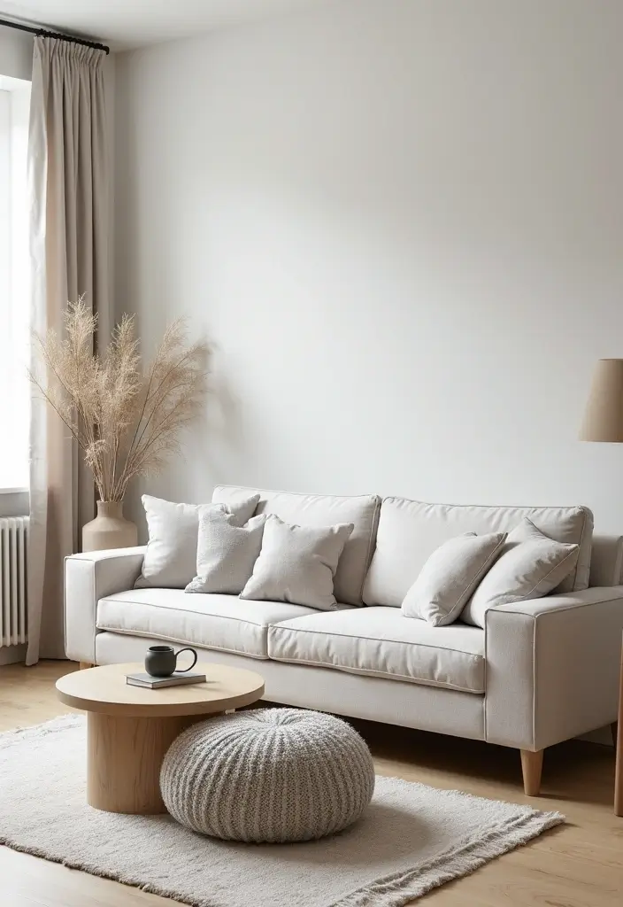 28 White Oak Living Room Ideas That Feel Warm and Natural - 24. A Neutral Palette with White Oak