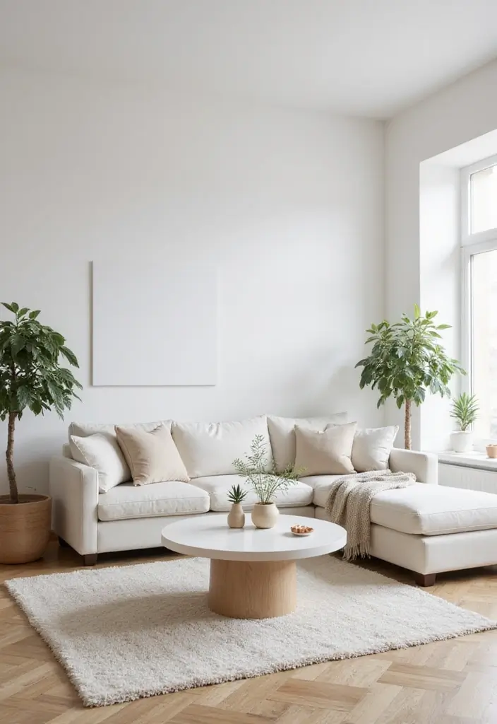 28 White Oak Living Room Ideas That Feel Warm and Natural - 3. Minimalist White Oak Elegance