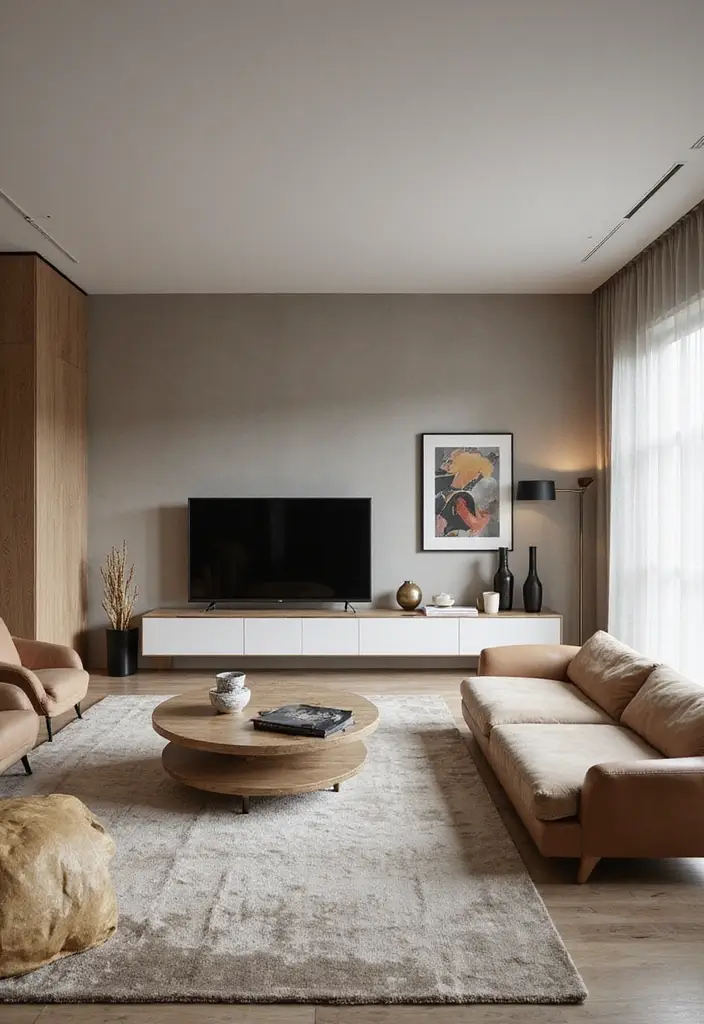 28 White Oak Living Room Ideas That Feel Warm and Natural - 4. Contemporary White Oak Flair