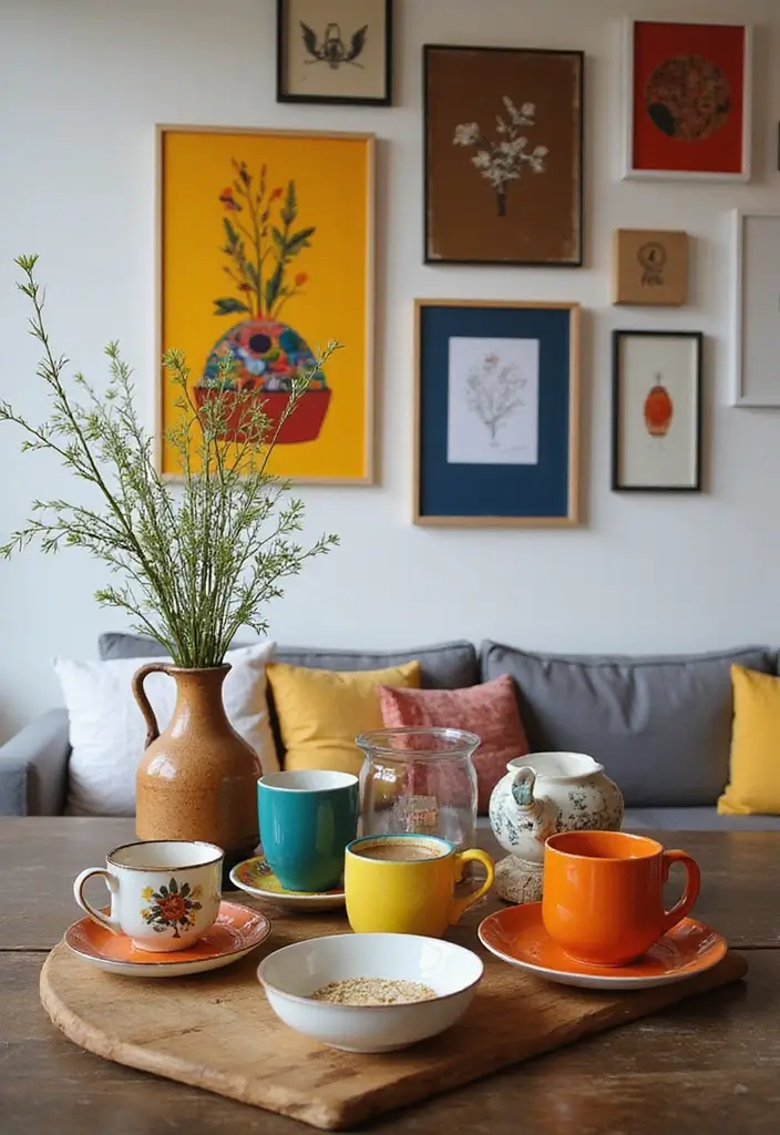 29 Coffee Corner Ideas in Living Room That Feel Cozy and Inviting - 19. Play with Colors