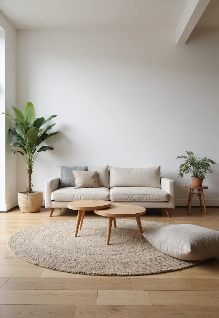 29 Flat Living Room Ideas That Feel Minimal and Elegant - 12. Floating Furniture Arrangement