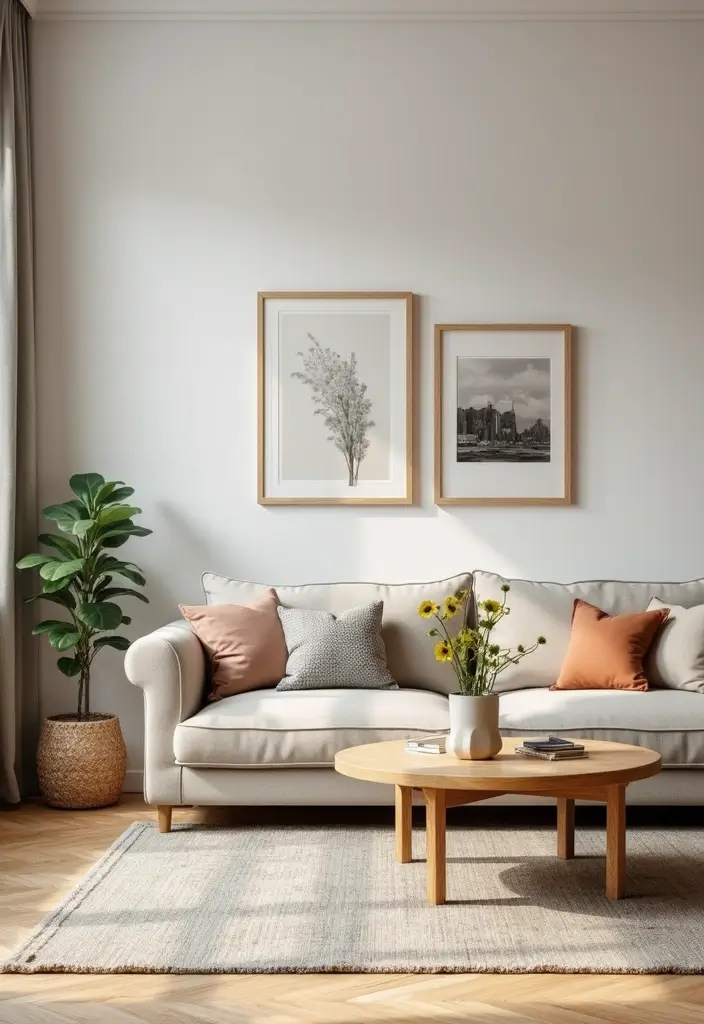 29 Flat Living Room Ideas That Feel Minimal and Elegant - 15. Personal Touches