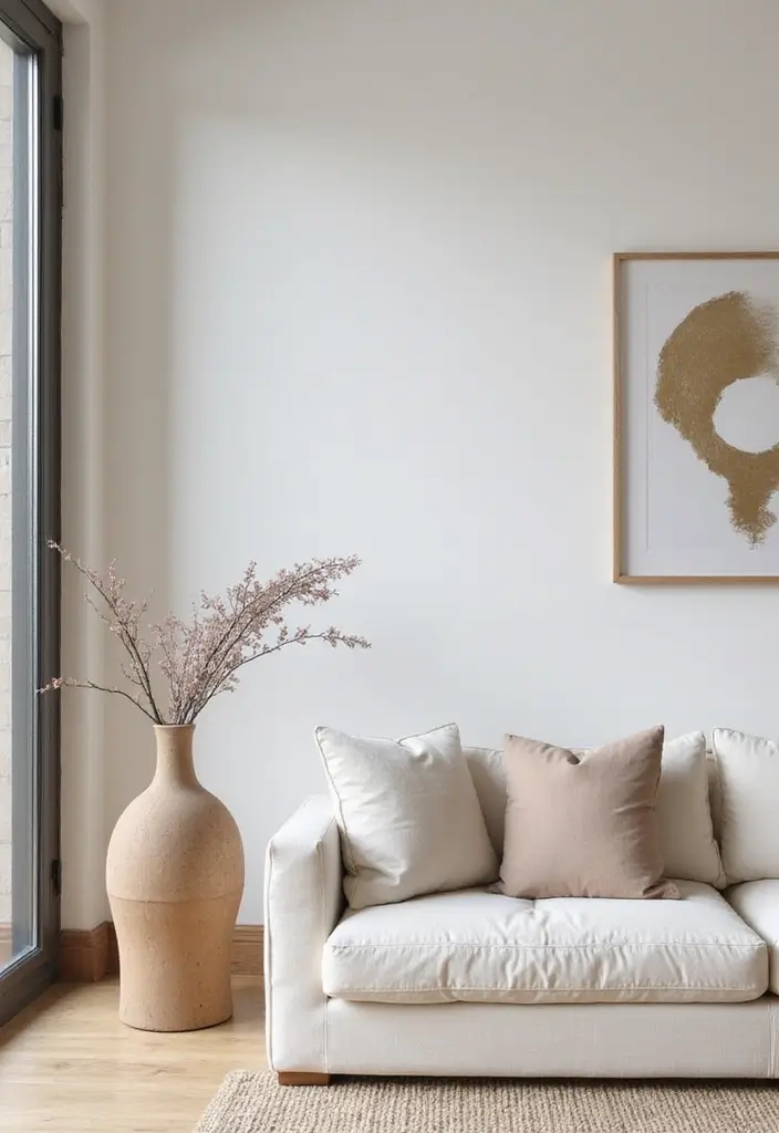 29 Flat Living Room Ideas That Feel Minimal and Elegant - 23. Minimalist Accessories