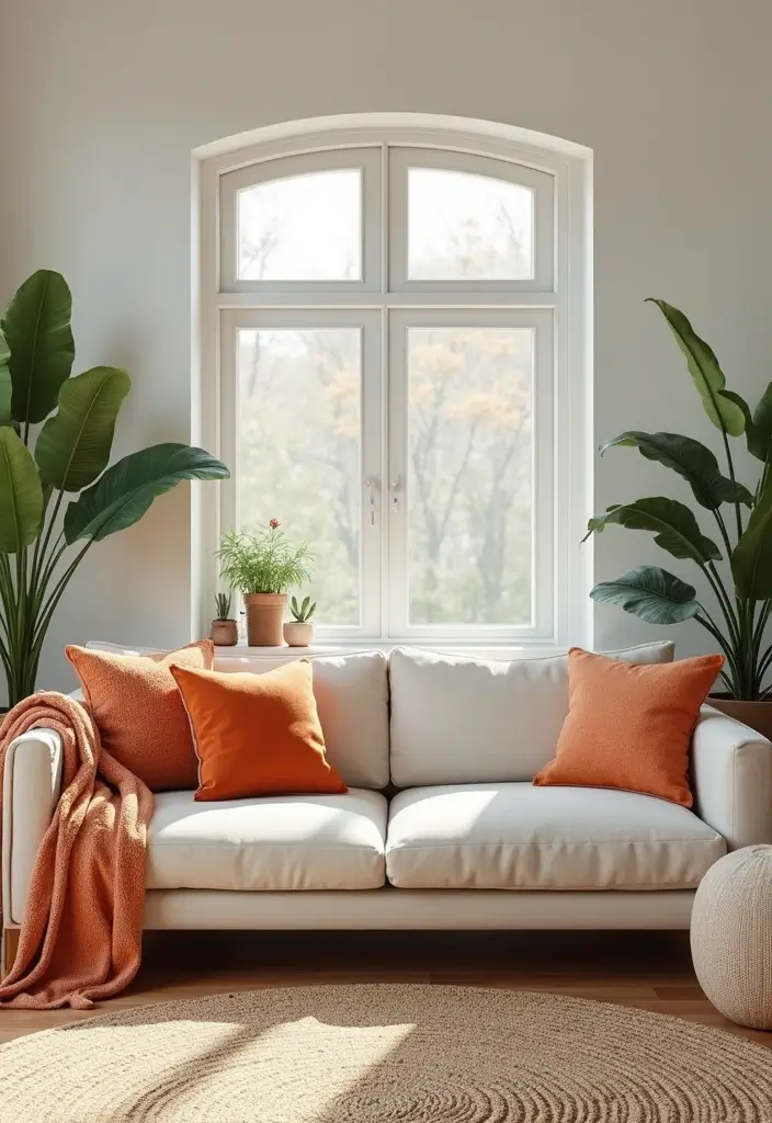 29 Flat Living Room Ideas That Feel Minimal and Elegant - 29. Seasonal Decor Updates