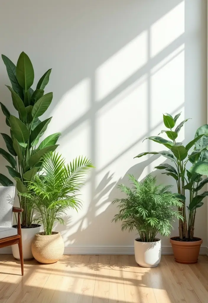 29 Flat Living Room Ideas That Feel Minimal and Elegant - 5. Indoor Plants