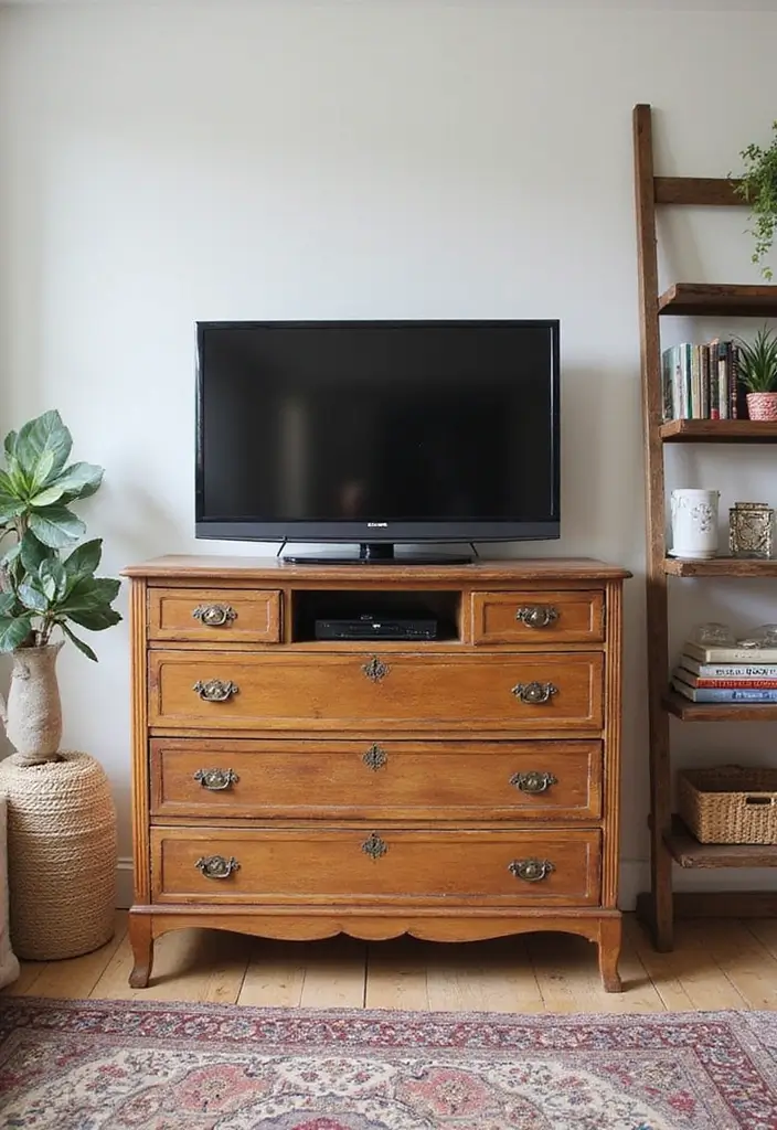 29 Living Room Esthetics Ideas That Feel Balanced and Beautiful - 2. Repurposed Furniture