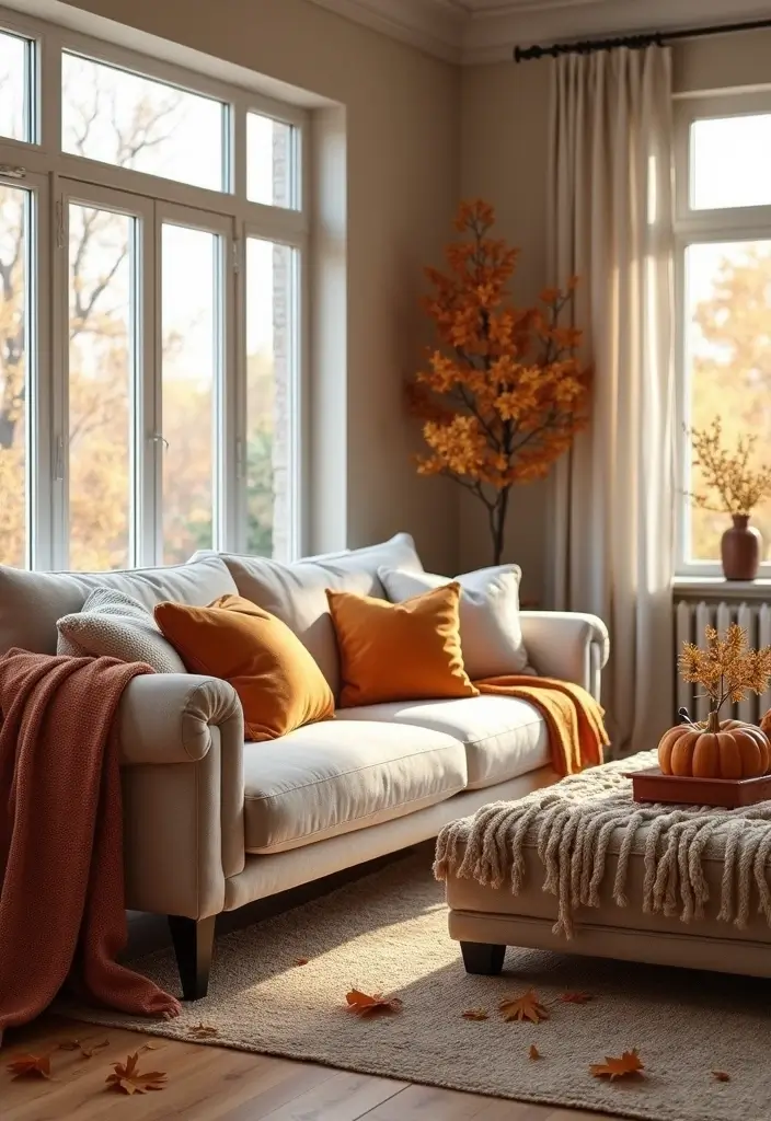 29 Living Room Esthetics Ideas That Feel Balanced and Beautiful - 21. Seasonal Decor Changes