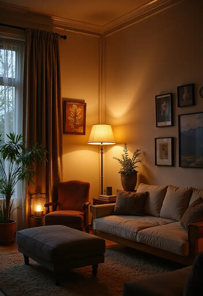 29 Living Room Esthetics Ideas That Feel Balanced and Beautiful - 6. Sustainable Lighting
