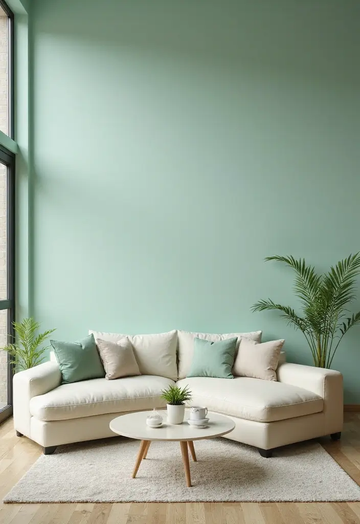 29 Living Room Mood Board Colour Schemes That Inspire Your Design - 18. Cool Mint and Cream