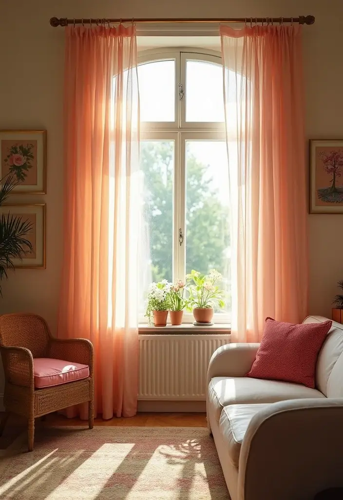 29 Magical Living Room Ideas That Feel Whimsical and Dreamy - 15. Whimsical Window Treatments