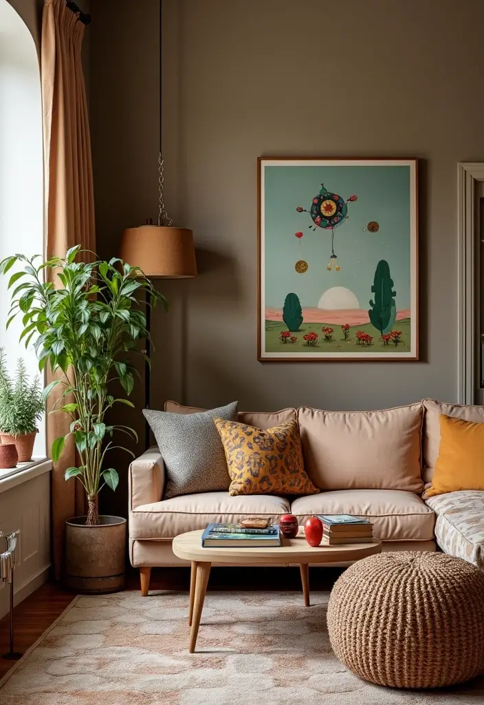 29 Magical Living Room Ideas That Feel Whimsical and Dreamy - 16. Quirky Decorative Accents