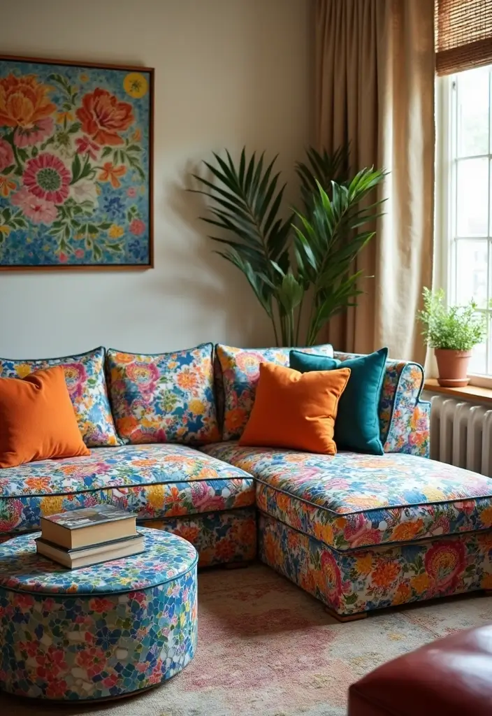 29 Magical Living Room Ideas That Feel Whimsical and Dreamy - 19. Mosaic Tile Accents