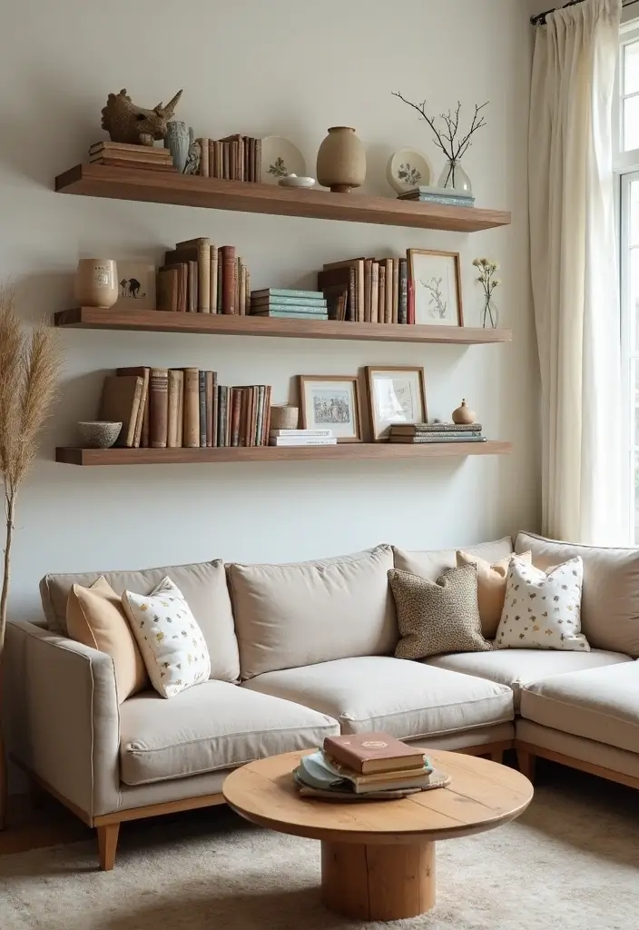 29 Magical Living Room Ideas That Feel Whimsical and Dreamy - 22. Charming Book Displays