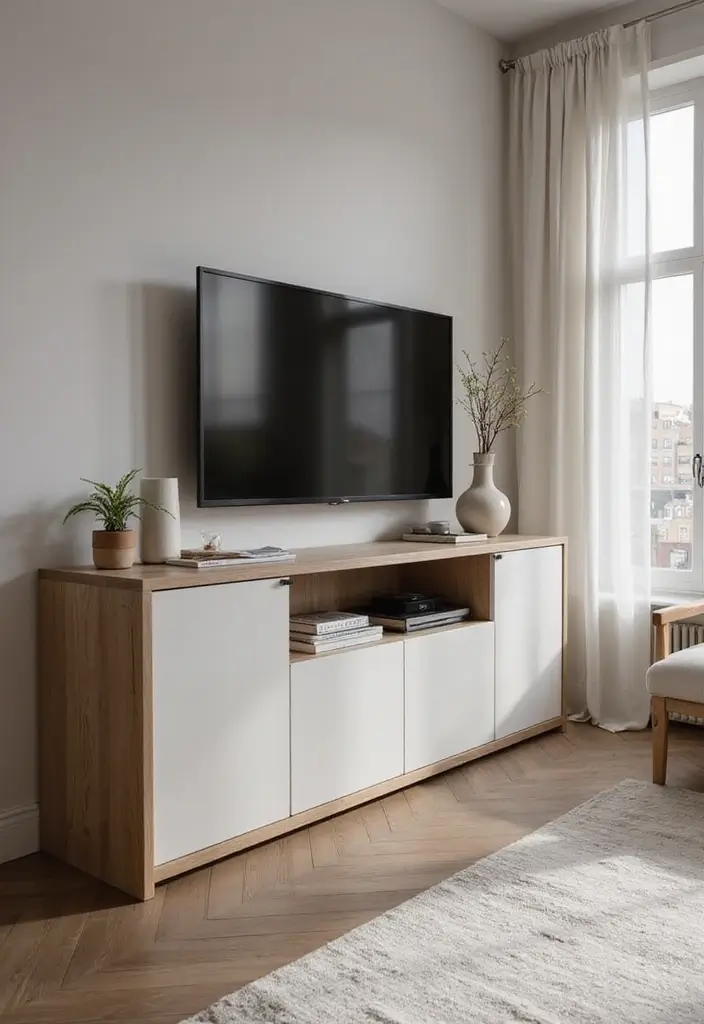 29 Simple TV Cabinet Design for Living Room That Looks Clean and Sleek - 22. Soft-Close Cabinet