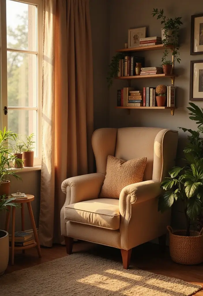 29 Sims Living Room Ideas That Feel Creative and Realistic - 1. Cozy Nook with Reading Corner