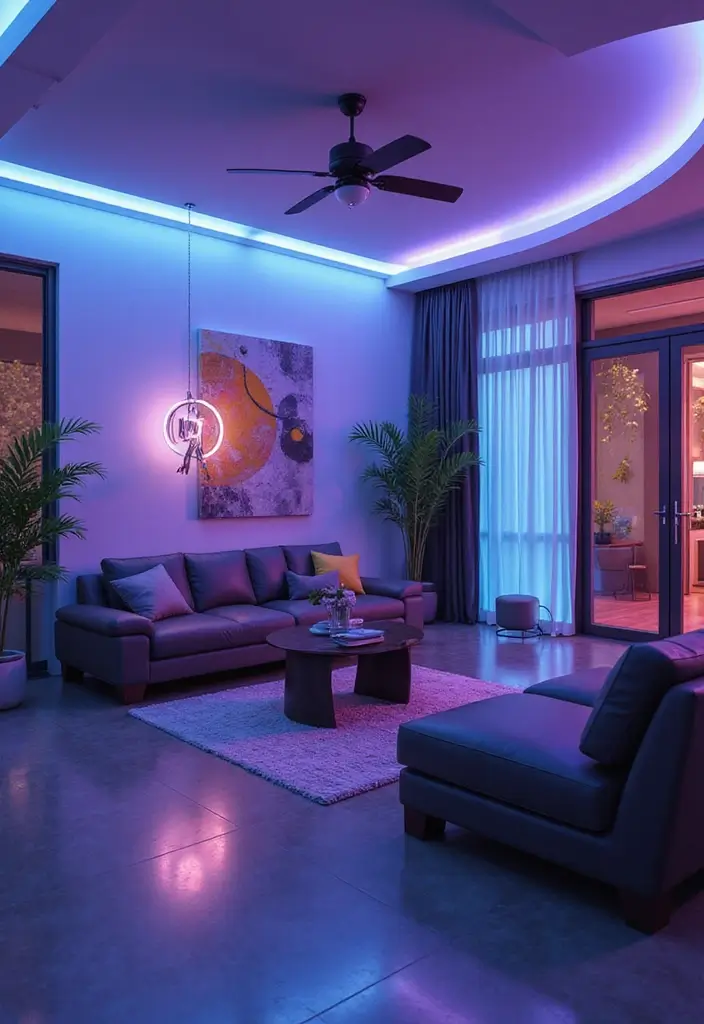 29 Sims Living Room Ideas That Feel Creative and Realistic - 14. Futuristic Elements