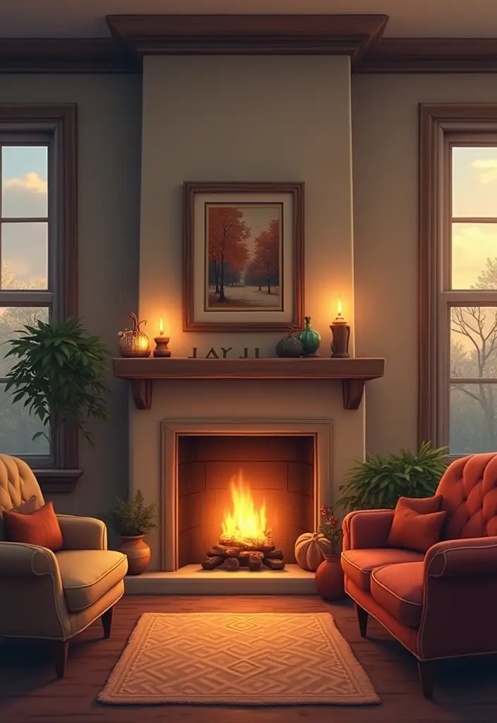 29 Sims Living Room Ideas That Feel Creative and Realistic - 27. Cozy Fireplace as the Focal Point