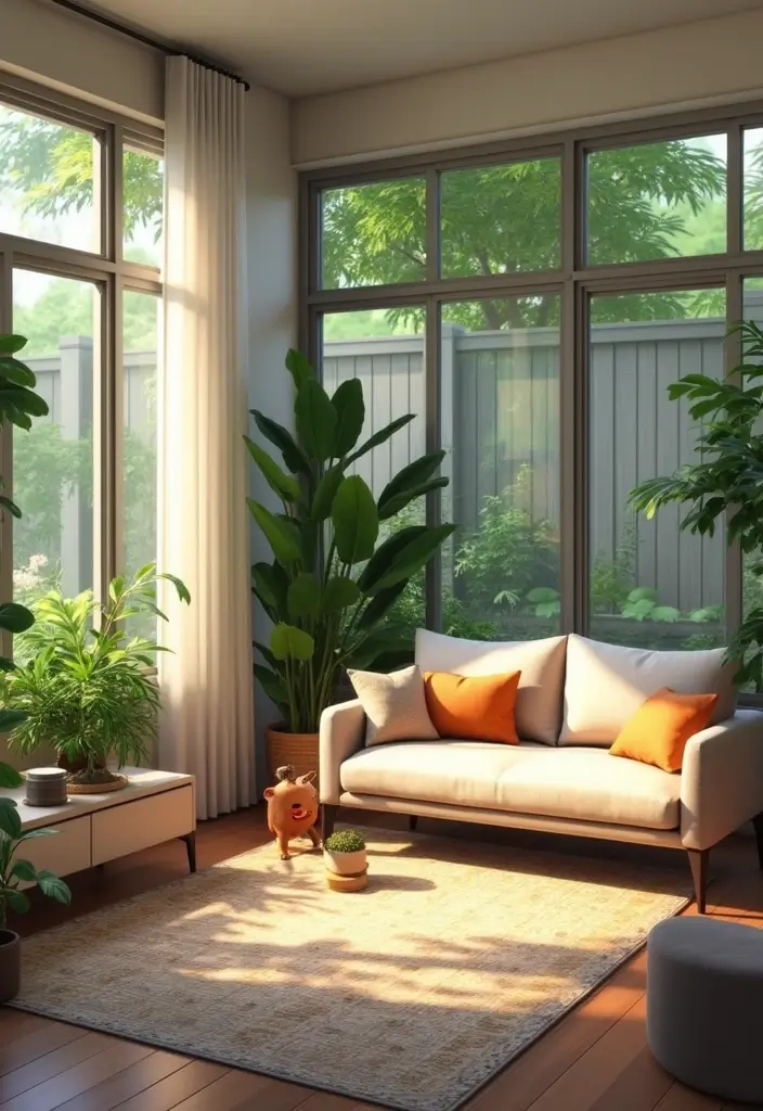 29 Sims Living Room Ideas That Feel Creative and Realistic - 28. Indoor/Outdoor Living Blends