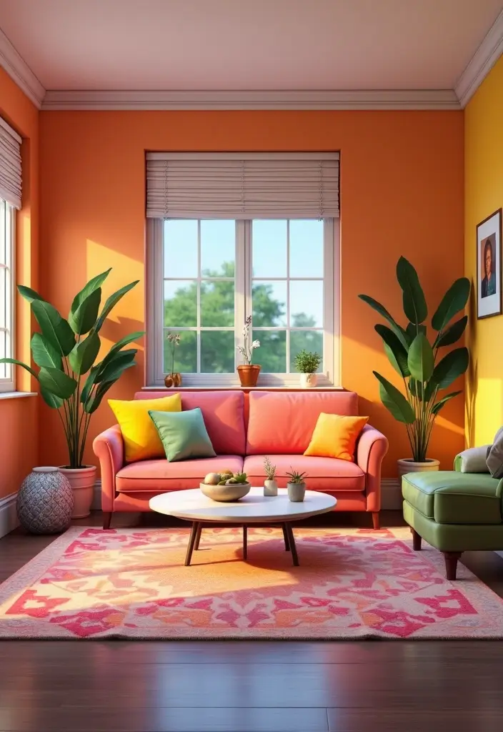 29 Sims Living Room Ideas That Feel Creative and Realistic - 5. Bright and Bold Colors