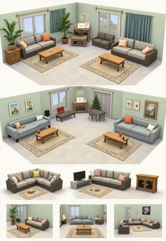 29 Sims Living Room Ideas That Feel Creative and Realistic - 7. Modular Furniture for Versatility