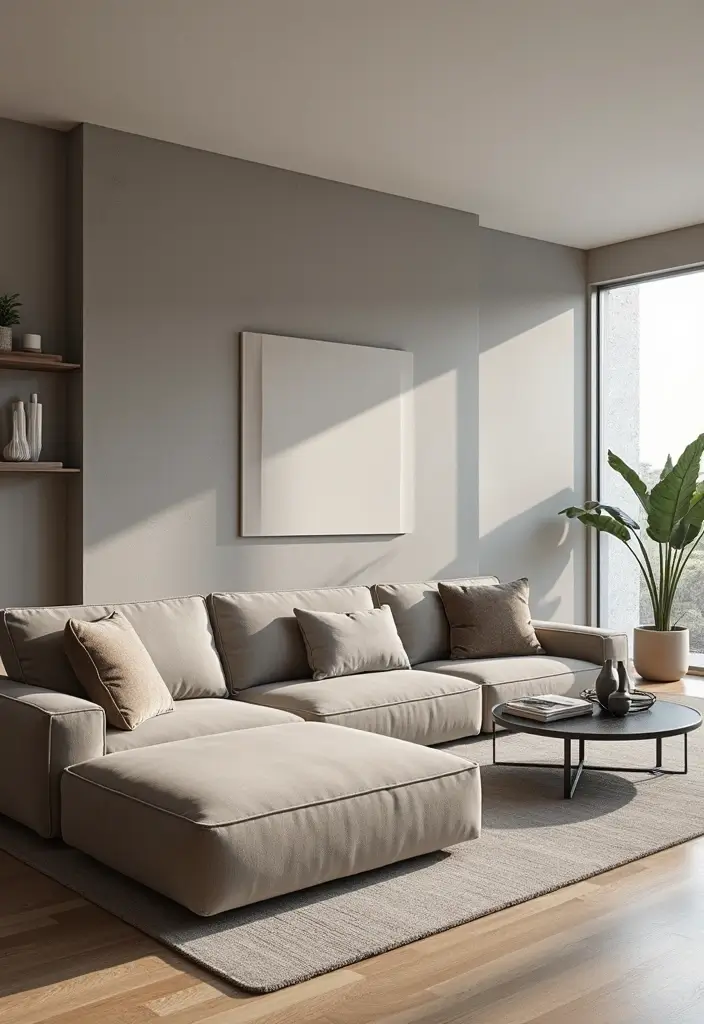 29 Taupe Sofa Living Room Ideas That Feel Soft and Neutral - 21. Versatile Modular Designs