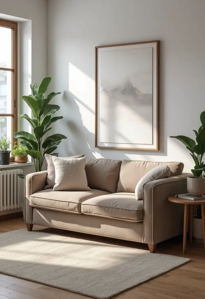 29 Taupe Sofa Living Room Ideas That Feel Soft and Neutral - 26. Smart Storage Solutions