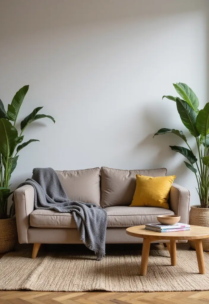 29 Taupe Sofa Living Room Ideas That Feel Soft and Neutral - 3. Earthy Tones and Natural Elements