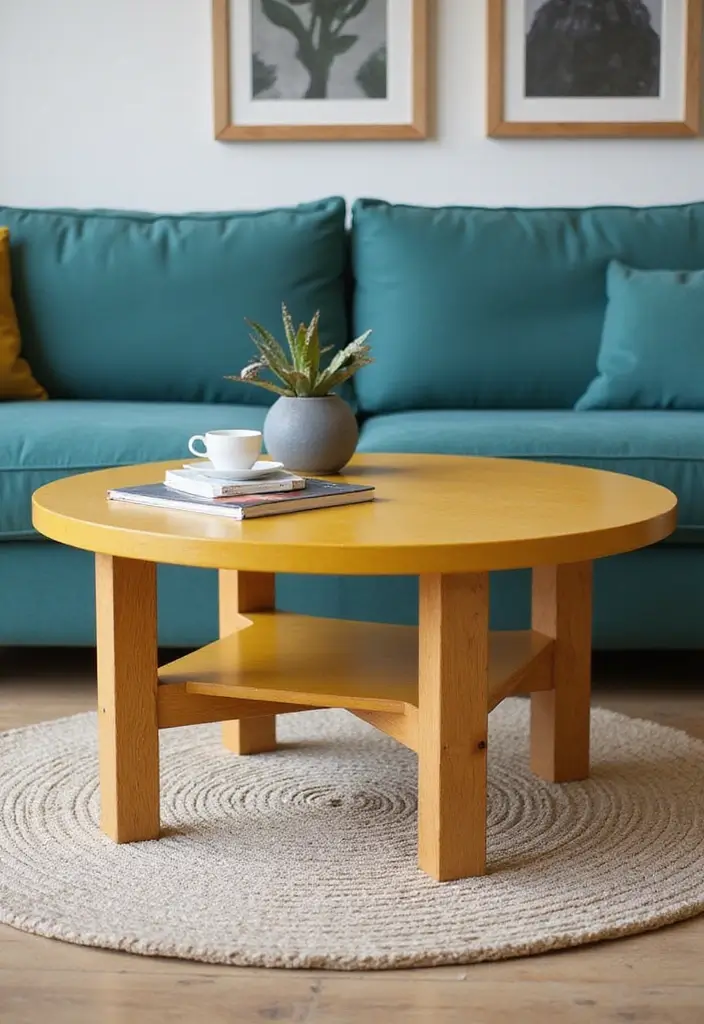 29 Teal and Mustard Living Room Ideas That Add Warmth and Contrast - 12. Multi-functional Furniture