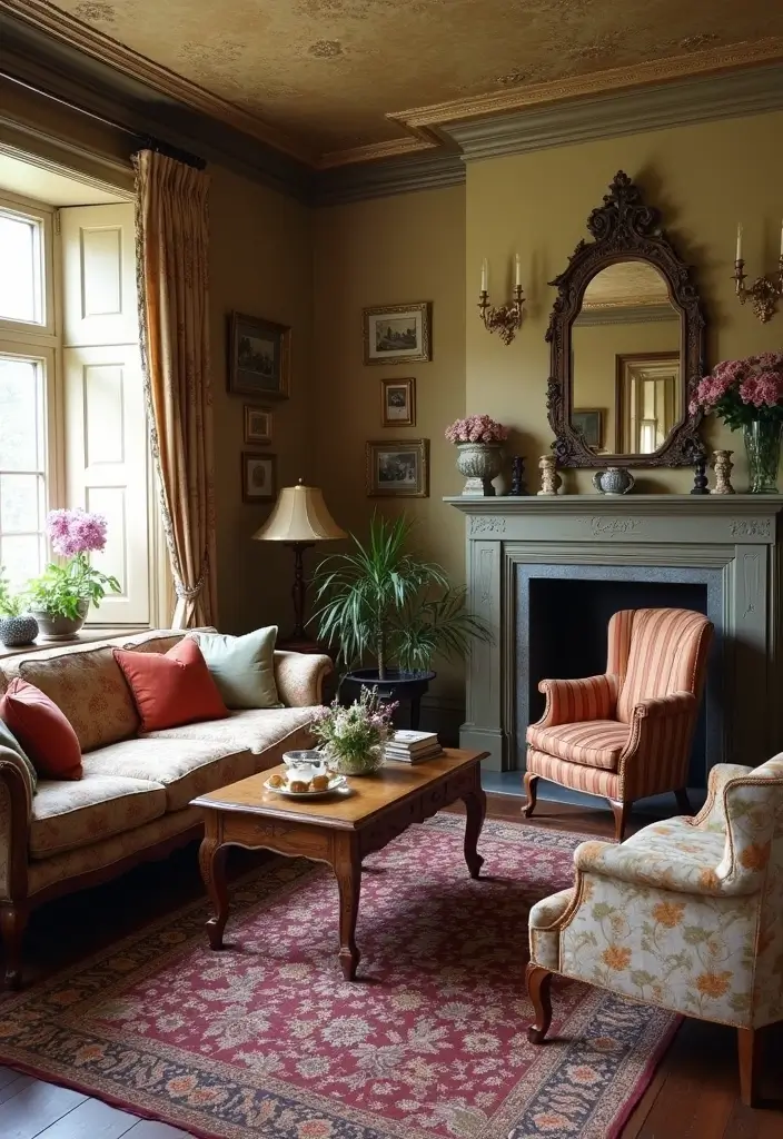 29 Western Living Room Decor Ideas That Feel Rustic and Cozy - 14. Antique Furniture