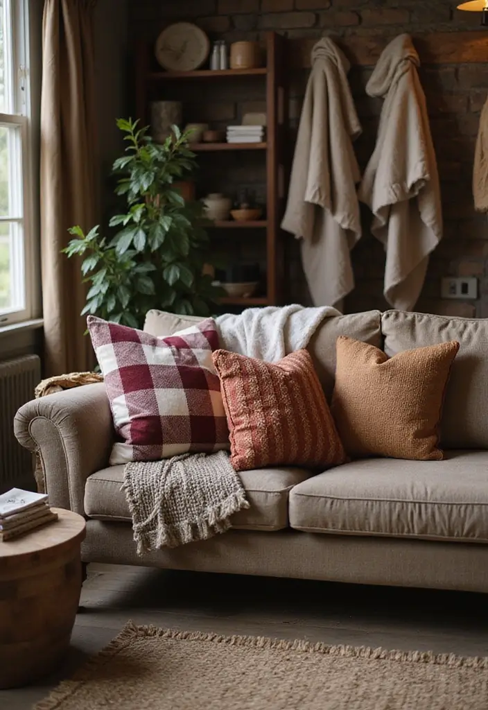 29 Western Living Room Decor Ideas That Feel Rustic and Cozy - 2. Cozy Textiles
