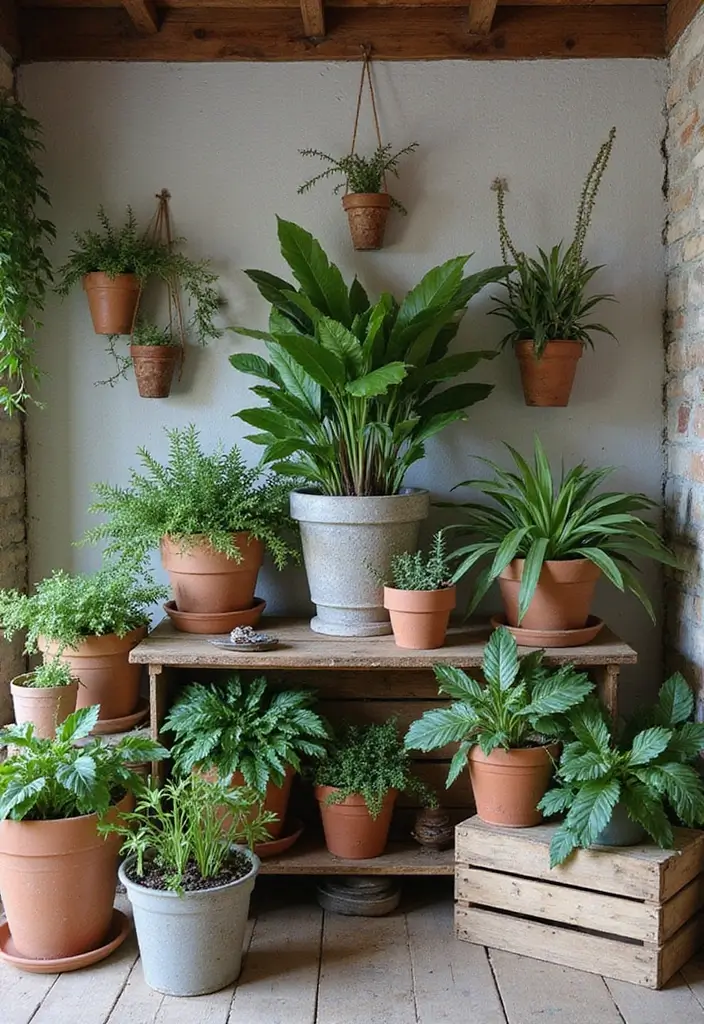 29 Western Living Room Decor Ideas That Feel Rustic and Cozy - 20. Creative Plant Displays