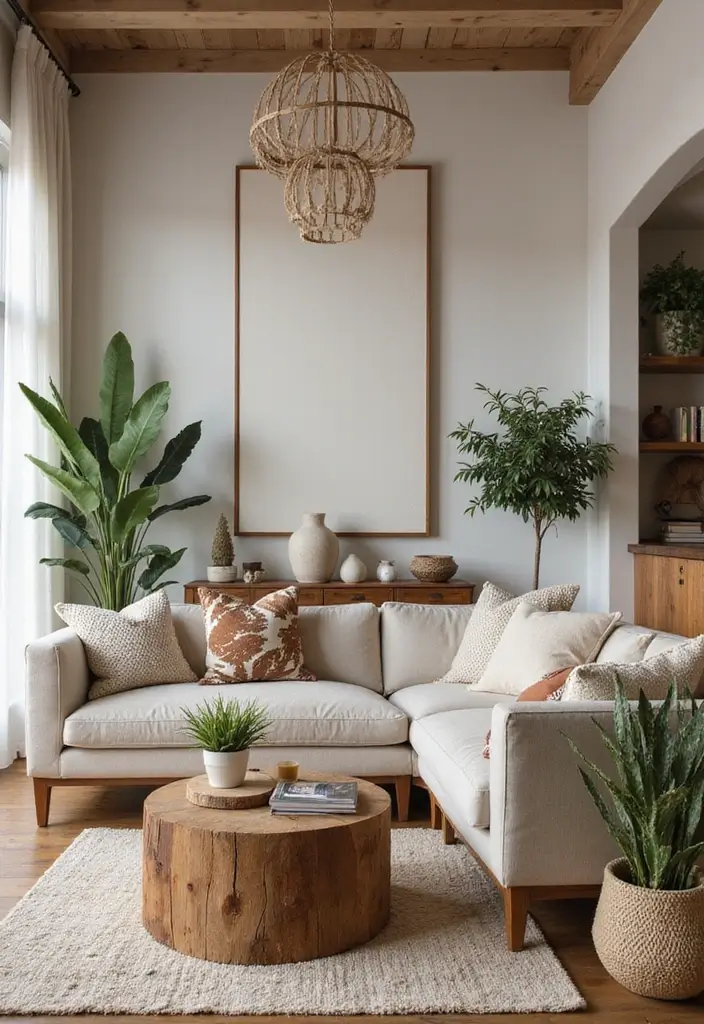 29 Western Living Room Decor Ideas That Feel Rustic and Cozy - 7. Natural Elements